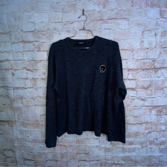 The Kooples Men’s Skull Patch Wool-Blend Tee Size Large - Picture 2 of 6